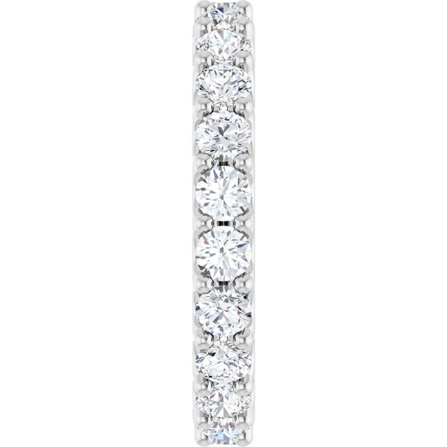 14K White 2 CTW Diamond Eternity Band Size 7