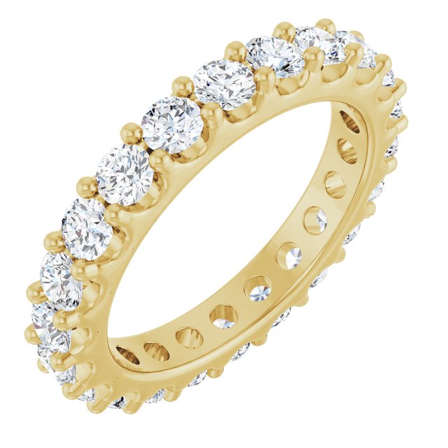 14K Yellow 2 CTW Diamond Eternity Band Size 7