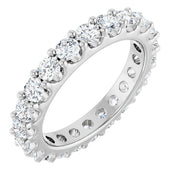 Platinum 2 CTW Diamond Eternity Band Size 7