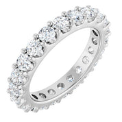 Platinum 2 CTW Diamond Eternity Band Size 7