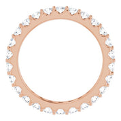 14K Rose 1 1/2 CTW Diamond Eternity Band Size 8