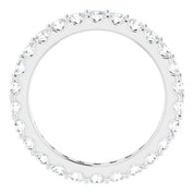 14K White 1 1/2 CTW Diamond Eternity Band Size 8