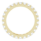 14K Yellow 1 1/2 CTW Diamond Eternity Band Size 8