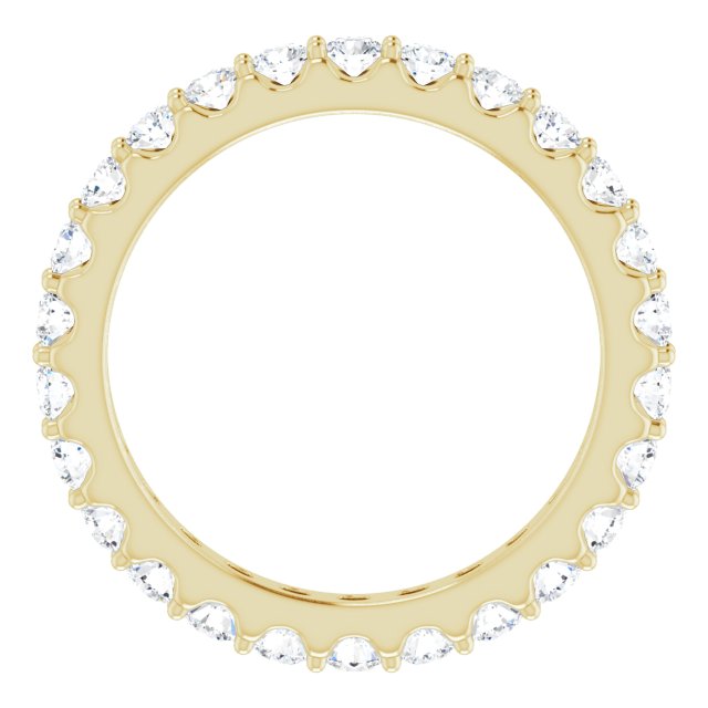 14K Yellow 1 1/2 CTW Diamond Eternity Band Size 8