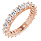 14K Rose 1 7/8 CTW Diamond Eternity Band Size 6.5