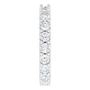 14K White 1 7/8 CTW Diamond Eternity Band Size 6.5