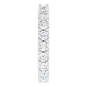 14K White 1 7/8 CTW Diamond Eternity Band Size 6.5