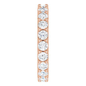 14K Rose 1 7/8 CTW Diamond Eternity Band Size 6.5