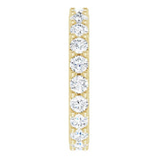 14K Yellow 1 7/8 CTW Diamond Eternity Band Size 6.5