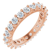 14K Rose 2 CTW Diamond Eternity Band Size 7.5