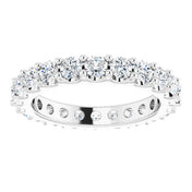Platinum 2 CTW Diamond Eternity Band Size 7.5