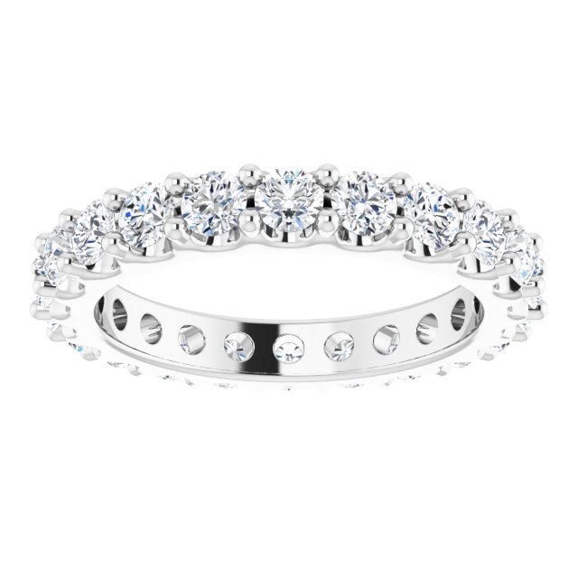 Platinum 2 CTW Diamond Eternity Band Size 7.5