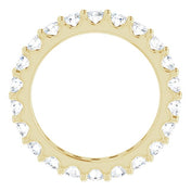 14K Yellow 2 CTW Diamond Eternity Band Size 7.5
