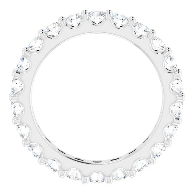 Platinum 2 CTW Diamond Eternity Band Size 7.5