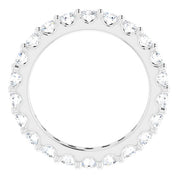 14K White 2 CTW Diamond Eternity Band Size 7.5