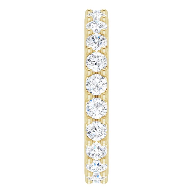 14K Yellow 2 CTW Diamond Eternity Band Size 7.5
