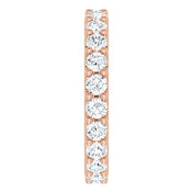 14K Rose 2 CTW Diamond Eternity Band Size 7.5