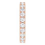 14K Rose 2 CTW Diamond Eternity Band Size 7.5
