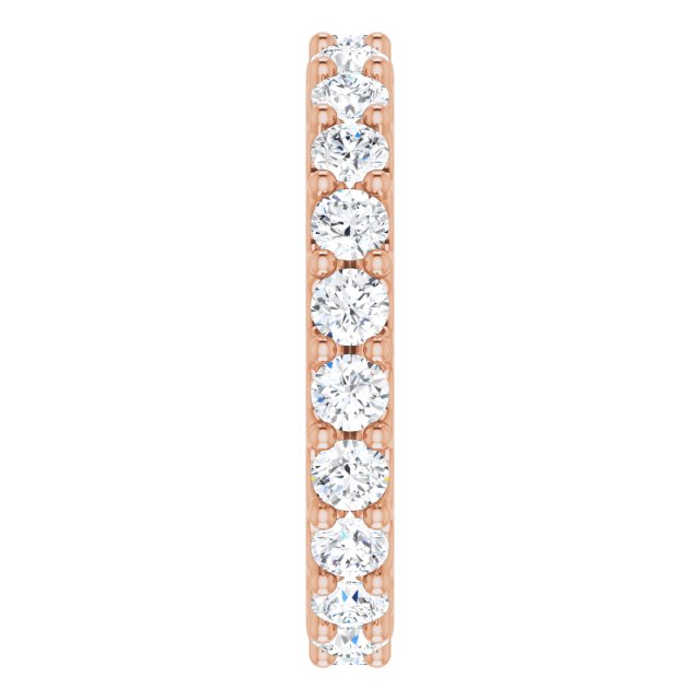 14K Rose 2 CTW Diamond Eternity Band Size 7.5