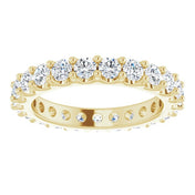 14K Yellow 2 CTW Diamond Eternity Band Size 8