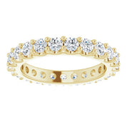 14K Yellow 2 CTW Diamond Eternity Band Size 8