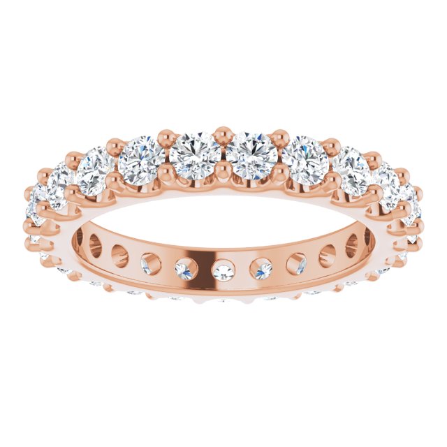 14K Rose 2 CTW Diamond Eternity Band Size 8