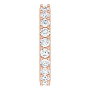 14K Rose 2 CTW Diamond Eternity Band Size 8
