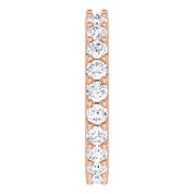 14K Rose 2 CTW Diamond Eternity Band Size 8