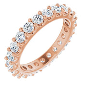 14K Rose 2 CTW Diamond Eternity Band Size 8