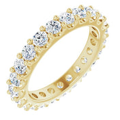 14K Yellow 2 CTW Diamond Eternity Band Size 8