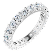 Platinum 2 CTW Diamond Eternity Band Size 8