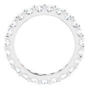 Platinum 2 CTW Diamond Eternity Band Size 8