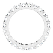 Platinum 2 CTW Diamond Eternity Band Size 8