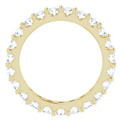 14K Yellow 2 CTW Diamond Eternity Band Size 8