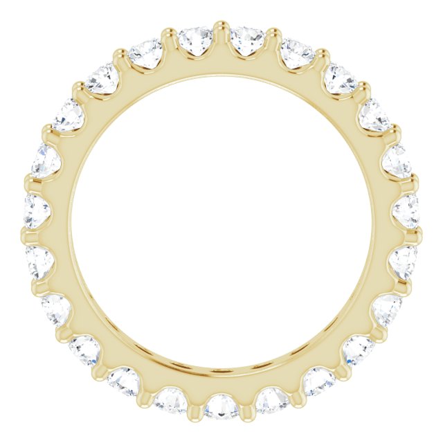 14K Yellow 2 CTW Diamond Eternity Band Size 8