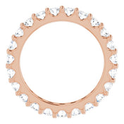 14K Rose 2 CTW Diamond Eternity Band Size 8