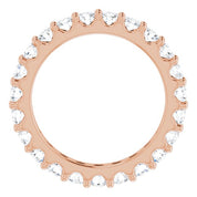 14K Rose 2 CTW Diamond Eternity Band Size 8