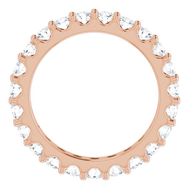 14K Rose 2 CTW Diamond Eternity Band Size 8