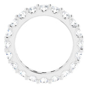 14K White 1 3/4 CTW Diamond Eternity Band Size 5