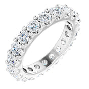 14K White 1 3/4 CTW Diamond Eternity Band Size 5