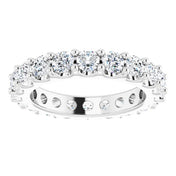 14K White 1 3/4 CTW Diamond Eternity Band Size 5