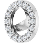14K White 1/4 CTW Lab-Grown Diamond Halo-Style Earring Jackets