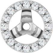 14K White 1/4 CTW Lab-Grown Diamond Halo-Style Earring Jackets