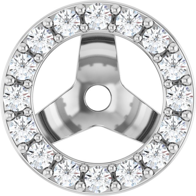 4 CTW Lab-Grown Diamond Halo-Style Earring Jackets