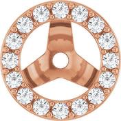 14K Rose 1/4 CTW Lab-Grown Diamond Halo-Style Earring Jackets