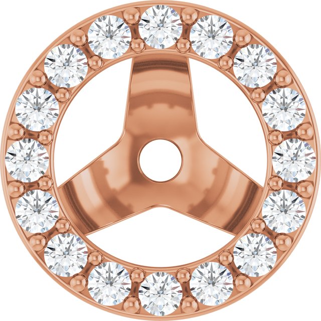 4 CTW Lab-Grown Diamond Halo-Style Earring Jackets