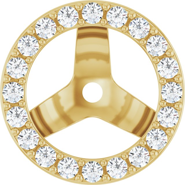 3 CTW Lab-Grown Diamond Halo-Style Earring Jackets