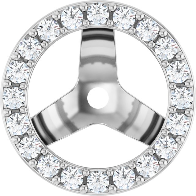 3 CTW Lab-Grown Diamond Halo-Style Earring Jackets