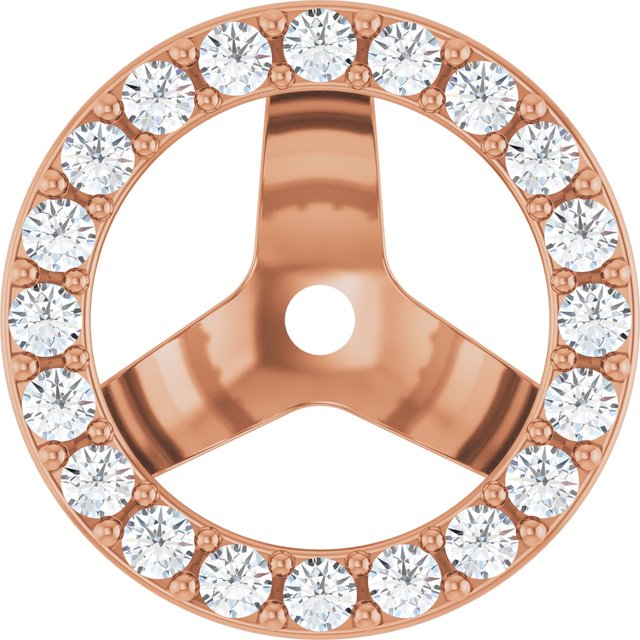 3 CTW Lab-Grown Diamond Halo-Style Earring Jackets
