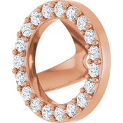 14K Rose 1/4 CTW Lab-Grown Diamond Halo-Style Earring Jackets